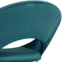 Edgy Shell Shaped Blue Lounge Chair