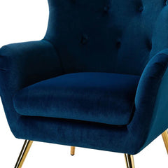 Royal Blue Tufted Velvet Lounge Chair