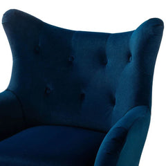 Royal Blue Tufted Velvet Lounge Chair