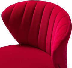 Red Velvet Tufted Luxury Lounge Chair