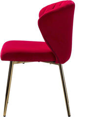 Red Velvet Tufted Luxury Lounge Chair