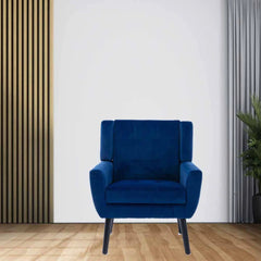 Urban Blue Super Soft Velvet Armchair