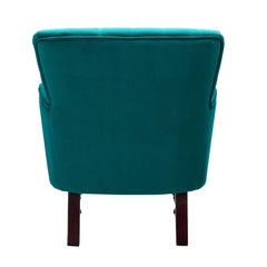 Detailed Tufted Super Comfy Emerald Velvet Lounge Chair