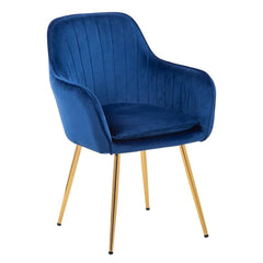 High Tufted Back Luxury Blue Lounge Chair