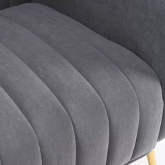 Dense Foam Luxurious Grey Lounge Chair