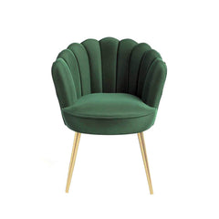 Green Crafted Shell Designer Lounge Chair