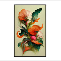 Vintage Inspired Floral Canvas Wall Painting for Home & Office Décor