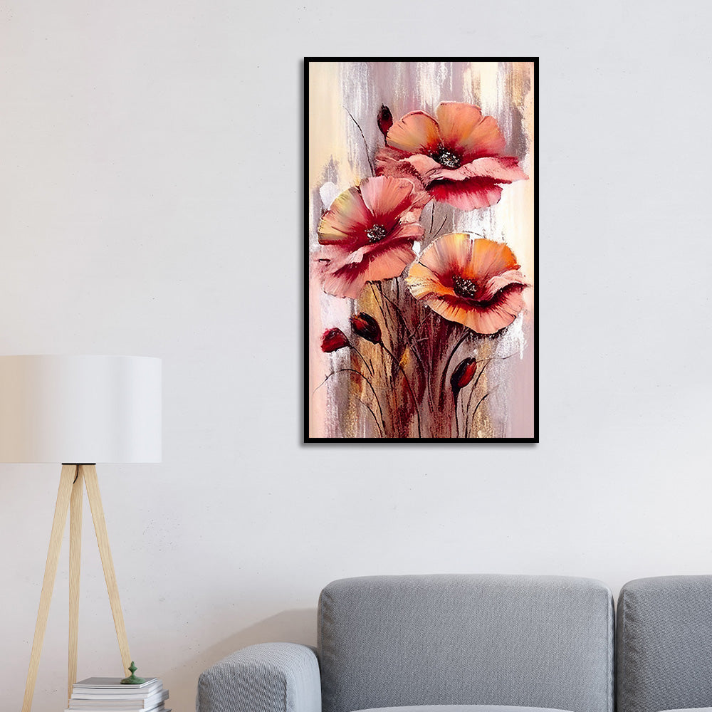 Abstract Floral Canvas Wall Painting for Wall Décor