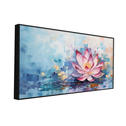 Elegant Pink Lotus Vastu Canvas Wall Painting