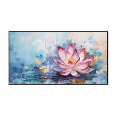 Elegant Pink Lotus Vastu Canvas Wall Painting