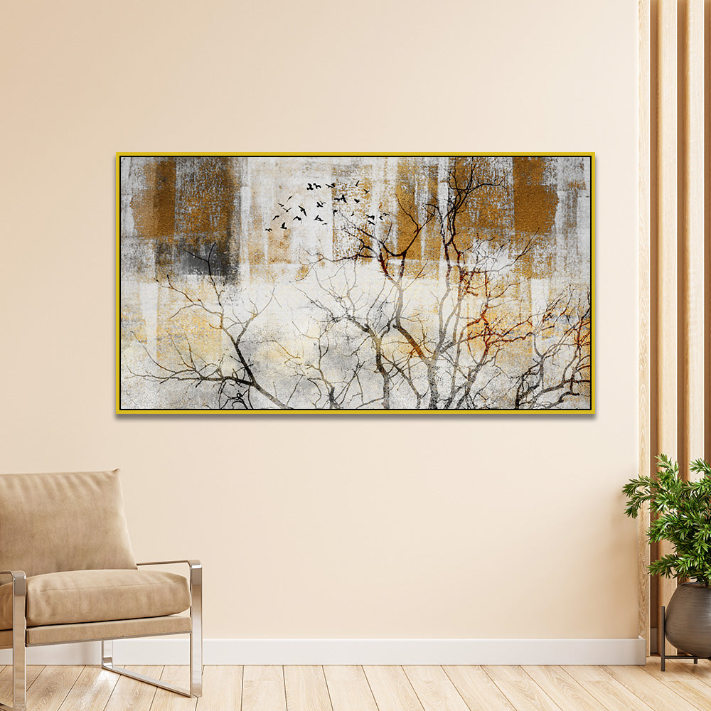 Abstract Modern Floral Canvas Wall Painting for Home and Office Décor