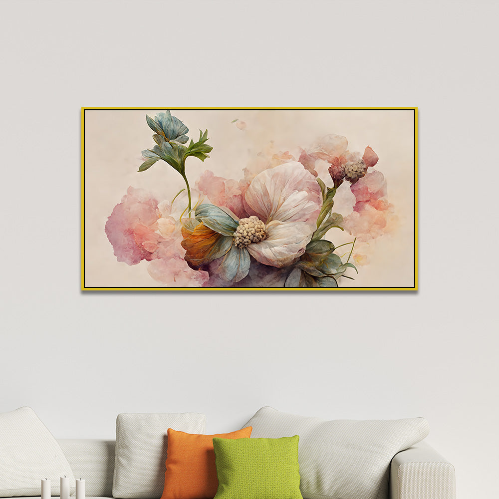 Abstract Pink Stunning Floral Canvas Wall Paintings for Home Décor