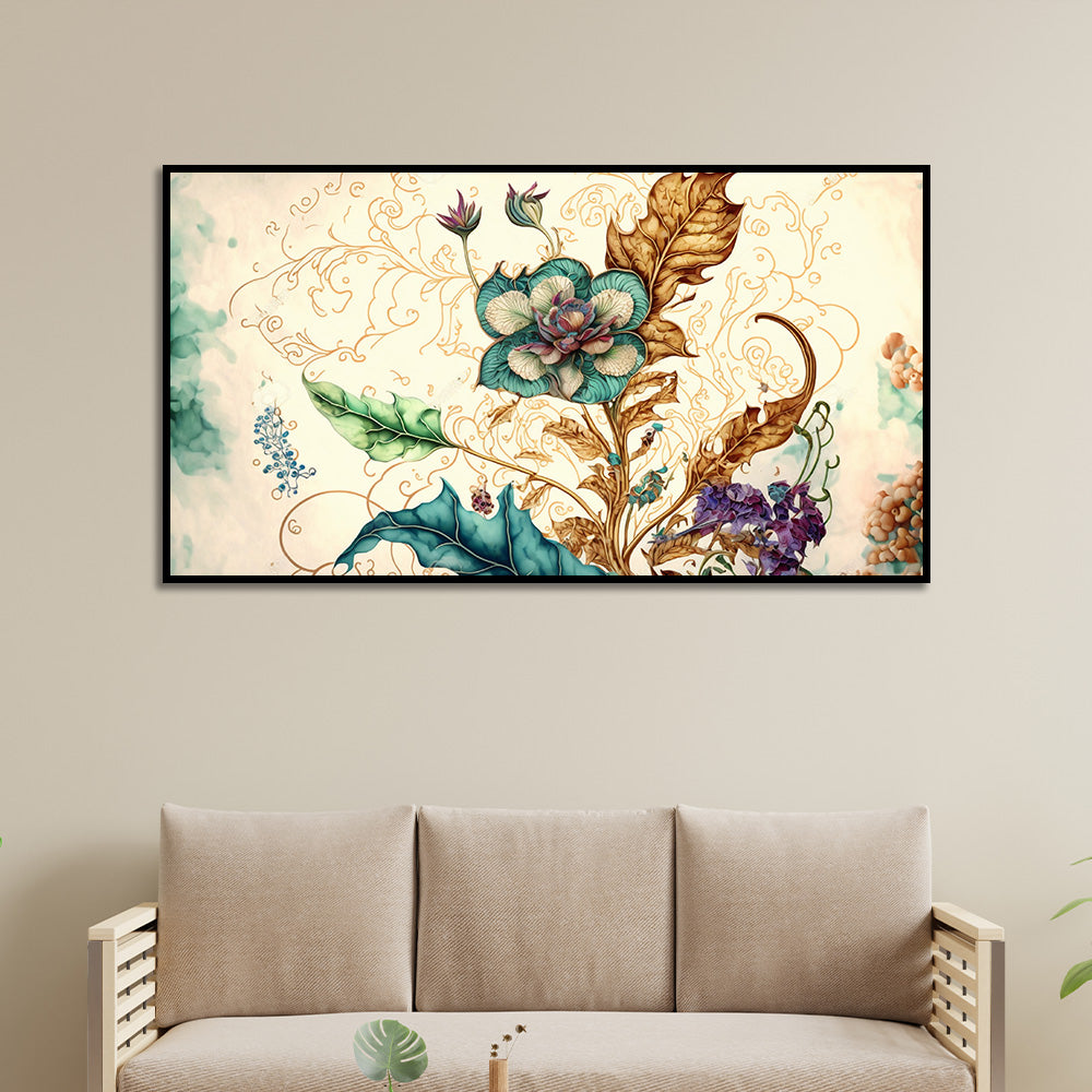 Abstract Floral Wall Painting for Bedroom Living Room Wall Decoration