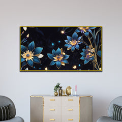 Midnight Floral Harmony Flower Canvas Wall Painting