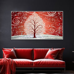 Festive Snowflake Elegance Christmas Decoration Canvas Wall Painting