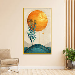 Abstract Golden Frame Modern Canvas Wall Painting