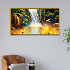 Vibrant Waterfall Canvas Wall Art for Home and Office Decoration