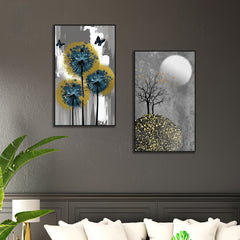 Abstract Design Modern Canvas Art Canvas Wall Painting Two Pieces