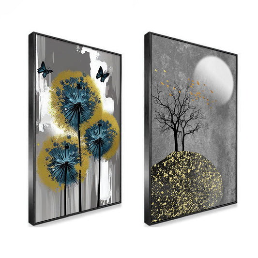 Abstract Design Modern Canvas Art Canvas Wall Painting Two Pieces