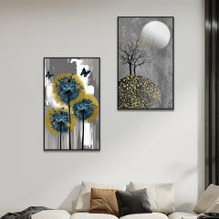 Abstract Design Modern Canvas Art Canvas Wall Painting Two Pieces