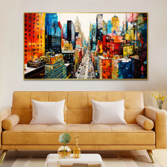 Abstract Arial City View Canvas Wall Painting