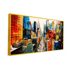 Abstract Arial City View Canvas Wall Painting