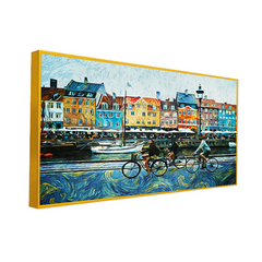 Beautiful Landscape Canvas Painting  of Copenhagen Denmark