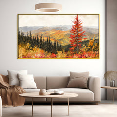 Autumn Forest Seasonal Nature Canvas Wall Painting