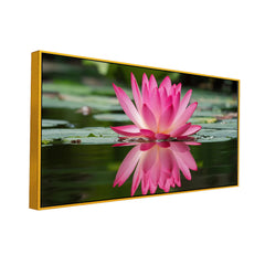 Tranquil Pink Water Lily Lotus Canvas Wall Painting for Wall Décor