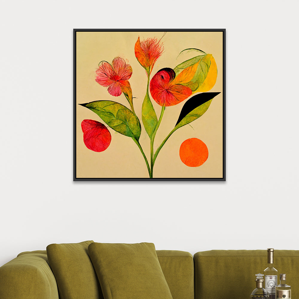 Floral Symphony Abstract Nature on Canvas Flower Wall Painting