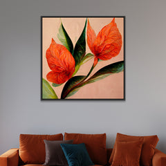 Modern Botanical Abstract Flower Canvas Wall Painting