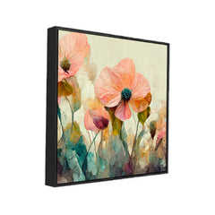 Colorful Abstract Floating Framed Floral Wall Painting