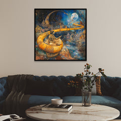 Divine Cosmic Journey – Spiritual Indian Canvas Wall Painting