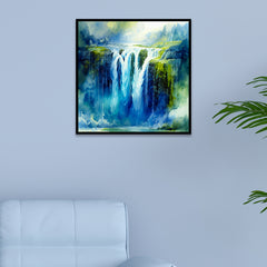 Celestial Falls – Fantasy Waterfall Vastu Canvas Wall Painting
