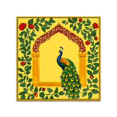 Peacock Traditional Indian Wall Art Canvas Wall Painting