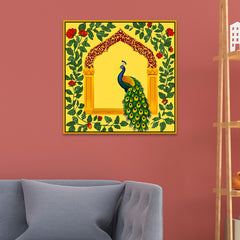 Peacock Traditional Indian Wall Art Canvas Wall Painting