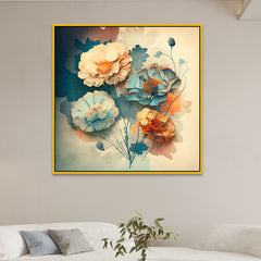 Vibrant Colorful Floral Canvas Wall Painting