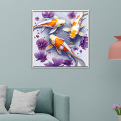 Tranquil Koi Fish Vastu Canvas Wall Painting For Home Décor