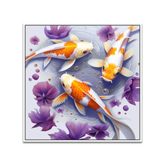 Tranquil Koi Fish Vastu Canvas Wall Painting For Home Décor
