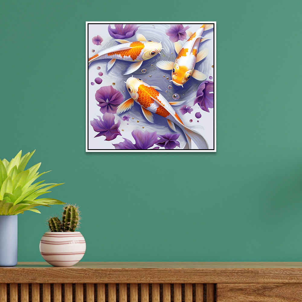 Tranquil Koi Fish Vastu Canvas Wall Painting For Home Décor