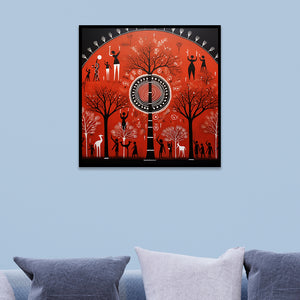 Traditional Indian Gond Art Canvas Wall Painting for Home Décor