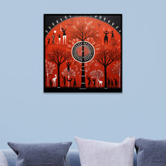 Traditional Indian Gond Art Canvas Wall Painting for Home Décor