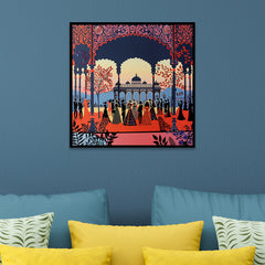 Elegant Rajasthani Canvas Wall Painting for Home and Office Décor