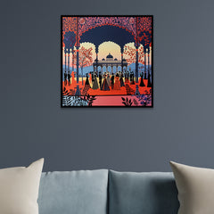 Elegant Rajasthani Canvas Wall Painting for Home and Office Décor