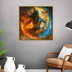 Fire & Ice Cosmic Dance Mahadev Vastu Wall Painting for Home & Office Décor