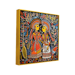 Traditional Indian Madhubani Art Canvas Wall Painting