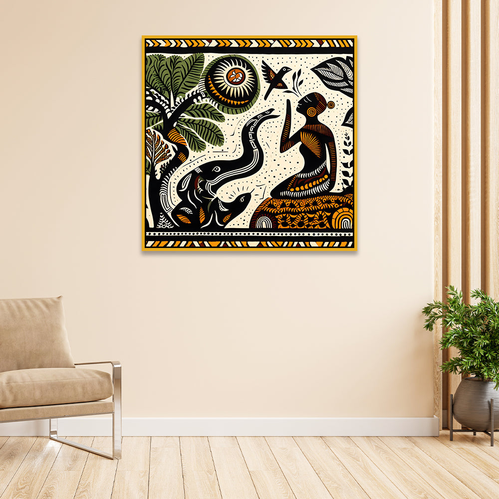 Elegant Abstract Textured Canvas Wall Painting