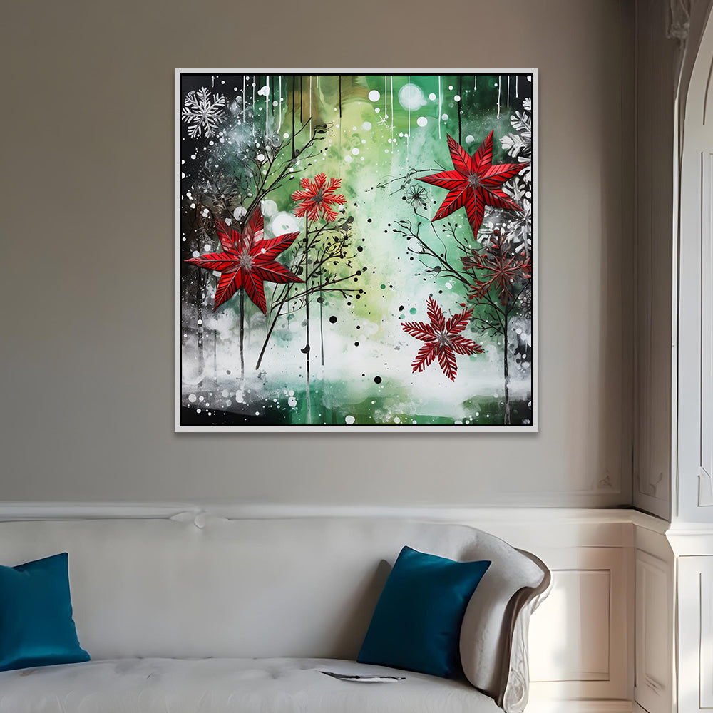 Winter Wonderland Mural Christmas Canvas Wall Painting