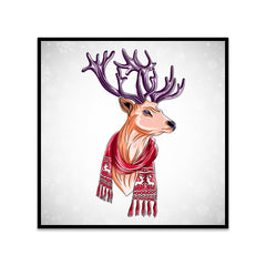 Reindeer Wall Painting Elegant Winter and Christmas Theme Canvas Paintings