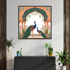 Romantic Peacock Couple Canvas Wall Painting FF061